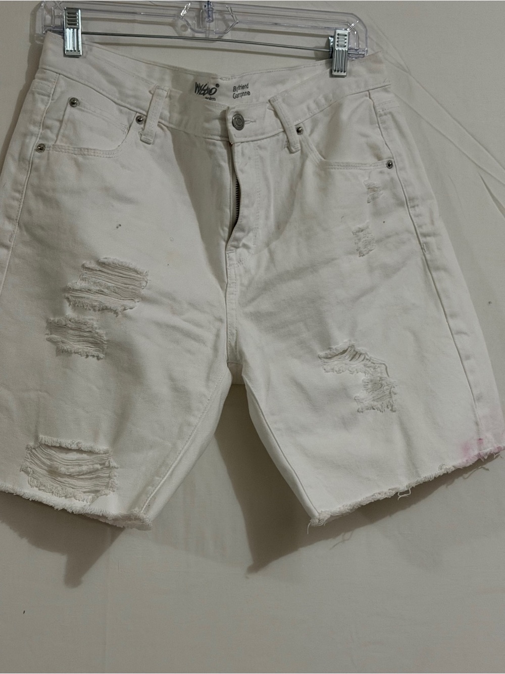 Miss Sixty White Distressed Men's Denim Shorts